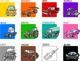 Image showing main colors cartoon collection