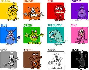 Image showing main colors cartoon set