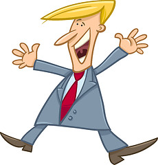 Image showing happy businessman cartoon