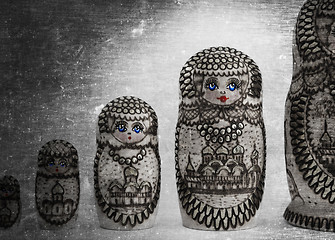 Image showing Russian wooden doll - Matryoshka - Vintage