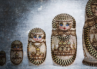 Image showing Russian wooden doll - Matryoshka - Vintage