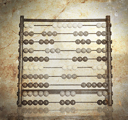 Image showing Vintage picture of an old abacus