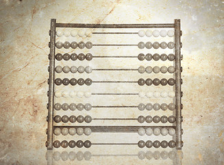 Image showing Vintage picture of an old abacus