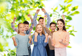 Image showing happy children celebrating victory