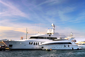 Image showing Luxury yachts