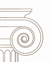 Image showing  Ionic capital vintage