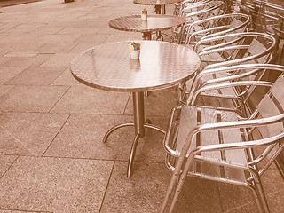 Image showing  Tables and chairs vintage