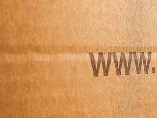 Image showing  Brown corrugated cardboard www vintage