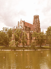 Image showing Johanneskirche Church, Stuttgart vintage