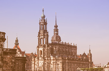 Image showing Dresden Hofkirche vintage