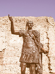 Image showing Emperor Trajan Statue vintage