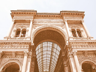 Image showing Galleria Vittorio Emanuele II, Milan vintage