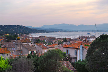 Image showing St.Tropez at sunset