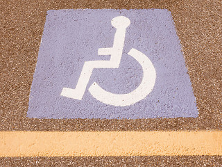 Image showing  Disabled sign vintage