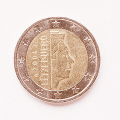 Image showing  Luxembourg 2 Euro coin vintage