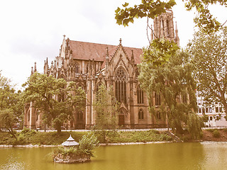 Image showing Johanneskirche Church, Stuttgart vintage