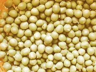 Image showing Retro looking Green peas