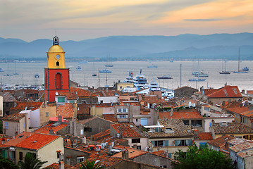 Image showing St.Tropez at sunset