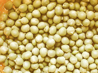 Image showing Retro looking Green peas