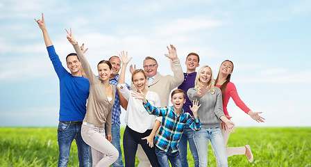 Image showing group of smiling people having fun