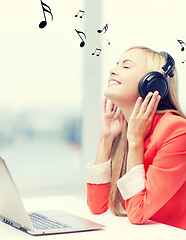 Image showing woman with headphones