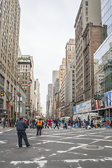 Image showing Regulated traffic in 42nd street 
