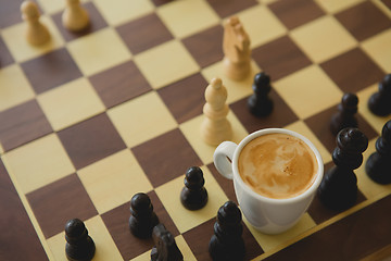 Image showing Leisure relax time or business strategy concept. Part of chess t