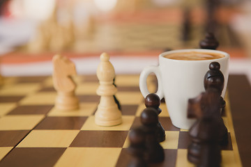 Image showing Leisure relax time or business strategy concept. Part of chess t