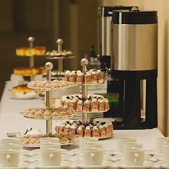 Image showing Coffee break at conference meeting.  