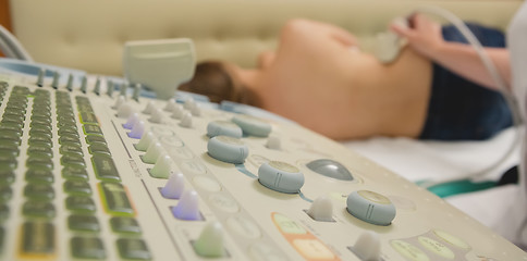 Image showing Ultrasound imaging of the abdomen