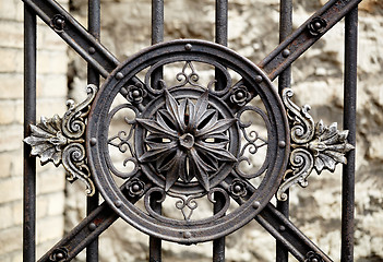 Image showing Vintage ornament on the lattice.