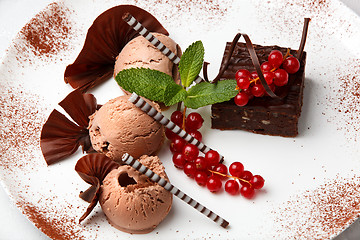 Image showing Delicious chocolate dessert