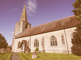 Image showing St Mary Magdalene church in Tanworth in Arden vintage