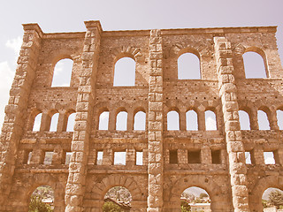 Image showing Roman Theatre Aosta vintage