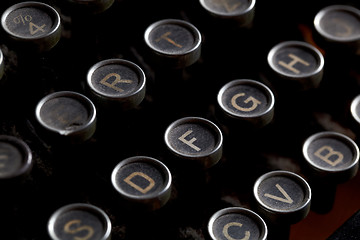 Image showing Antique typewriter keys