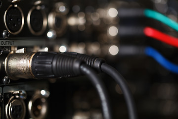 Image showing Audio XLR cables in the pro recorder.