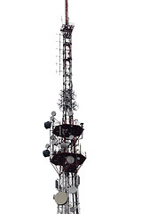 Image showing TV tower on white.