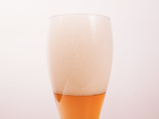 Image showing Retro looking Weizen beer