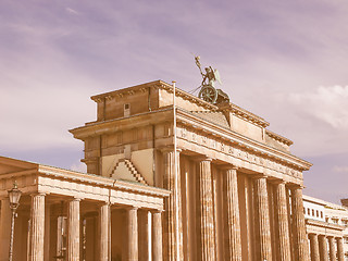 Image showing Brandenburger Tor Berlin vintage