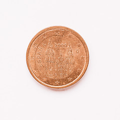 Image showing  Spanish 2 cent coin vintage