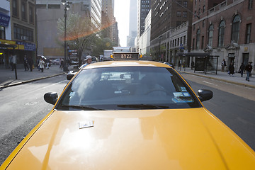 Image showing Yellow cab in Manhattan