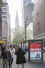 Image showing Street view of Empire State Building