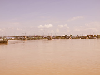 Image showing Rhine river in Mainz vintage