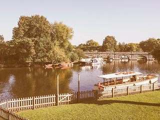 Image showing River Avon in Stratford upon Avon vintage