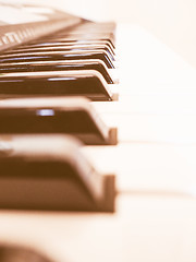 Image showing  Music keyboard vintage