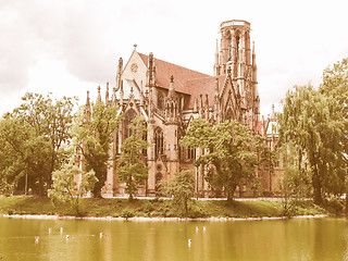 Image showing Johanneskirche Church, Stuttgart vintage