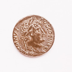 Image showing  Old Roman coin vintage