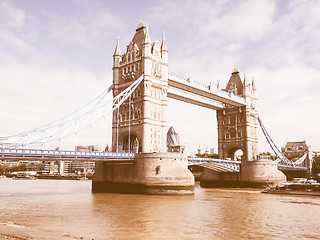 Image showing Tower Bridge, London vintage