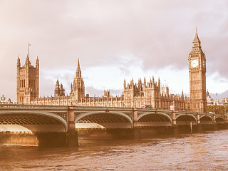 Image showing Westminster Bridge vintage