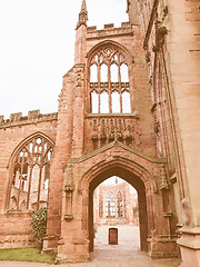 Image showing Coventry Cathedral ruins vintage